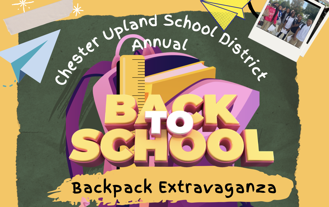  Graphic that reads CUSD annual Backpack Extravaganza